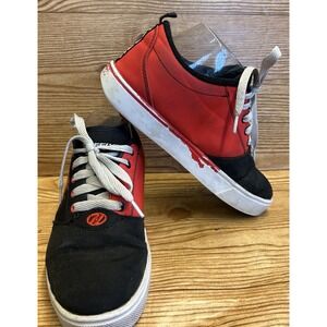 Heelys Youth Size 6 Black Red Pro 20 Melt Paint Drip Skate Shoes‎ Canvas Lace Up